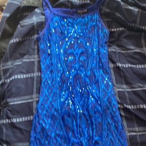 Blue Sequin FashionNova Dress